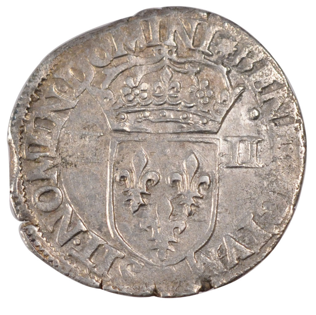 FRANCE, 1/4 Ecu, 1582, VF(20-25), Silver, Duplessy #1133, 9.48