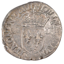 FRANCE, 1/4 Ecu, 1582, VF(20-25), Silver, Duplessy #1133, 9.48