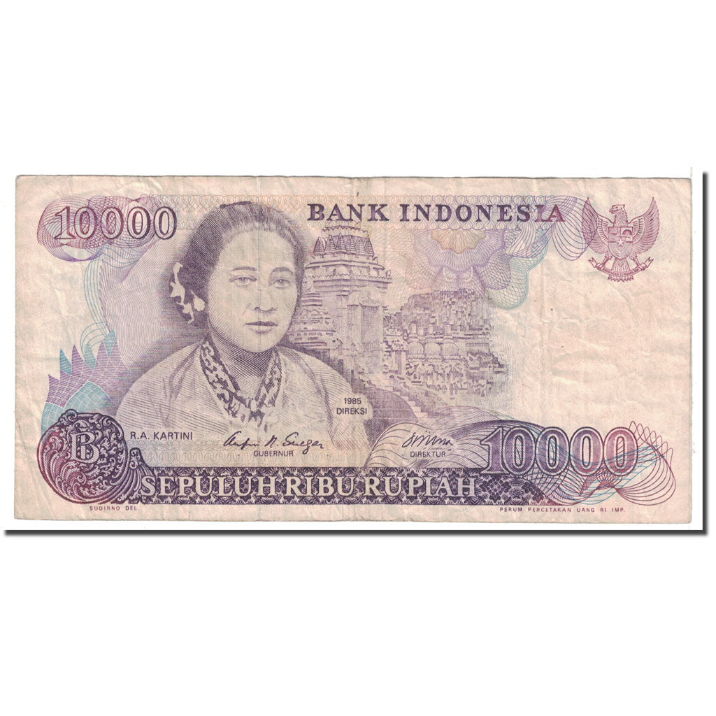 Banknote, Indonesia, 10,000 Rupiah, 1985, KM:126a, VF(20-25)