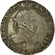 Coin, France, Demi Franc, 1587, Paris, VF(30-35), Silver, Duplessy:1131