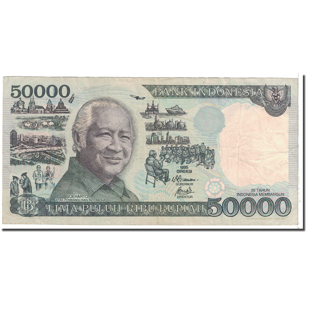 Banknote, Indonesia, 50,000 Rupiah, 1995, KM:136a, VF(20-25)