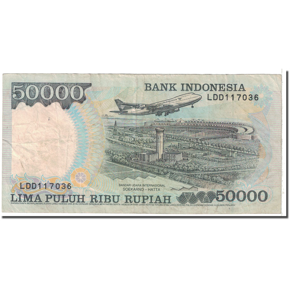 Banknote, Indonesia, 50,000 Rupiah, 1995, KM:136a, VF(20-25)