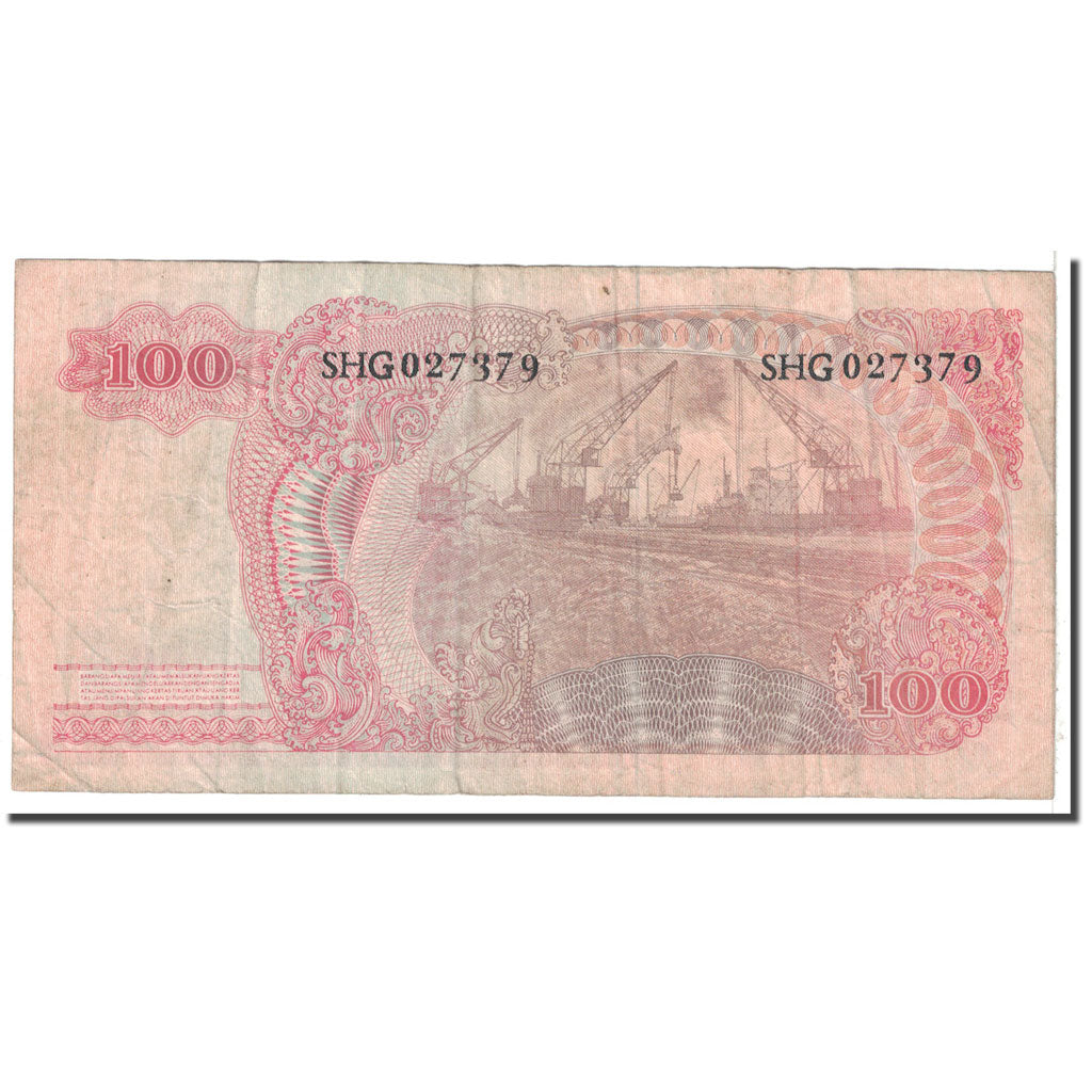 Banknote, Indonesia, 100 Rupiah, 1968, KM:108a, VG(8-10)
