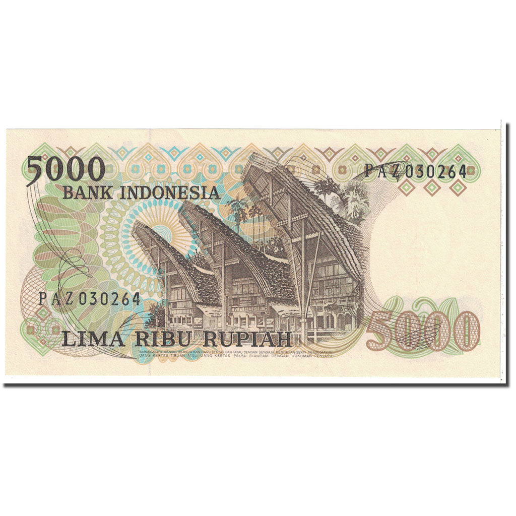 Billete, 5000 Rupiah, 1980, Indonesia, KM:120A, SC