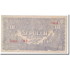 Banknote, Indonesia, 10 Rupiah, 1948, 1948-01-01, KM:S190c, EF(40-45)