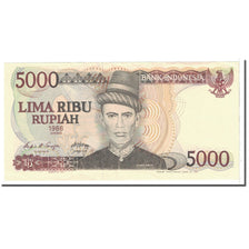 Banknote, Indonesia, 5000 Rupiah, 1986, KM:125a, AU(55-58)