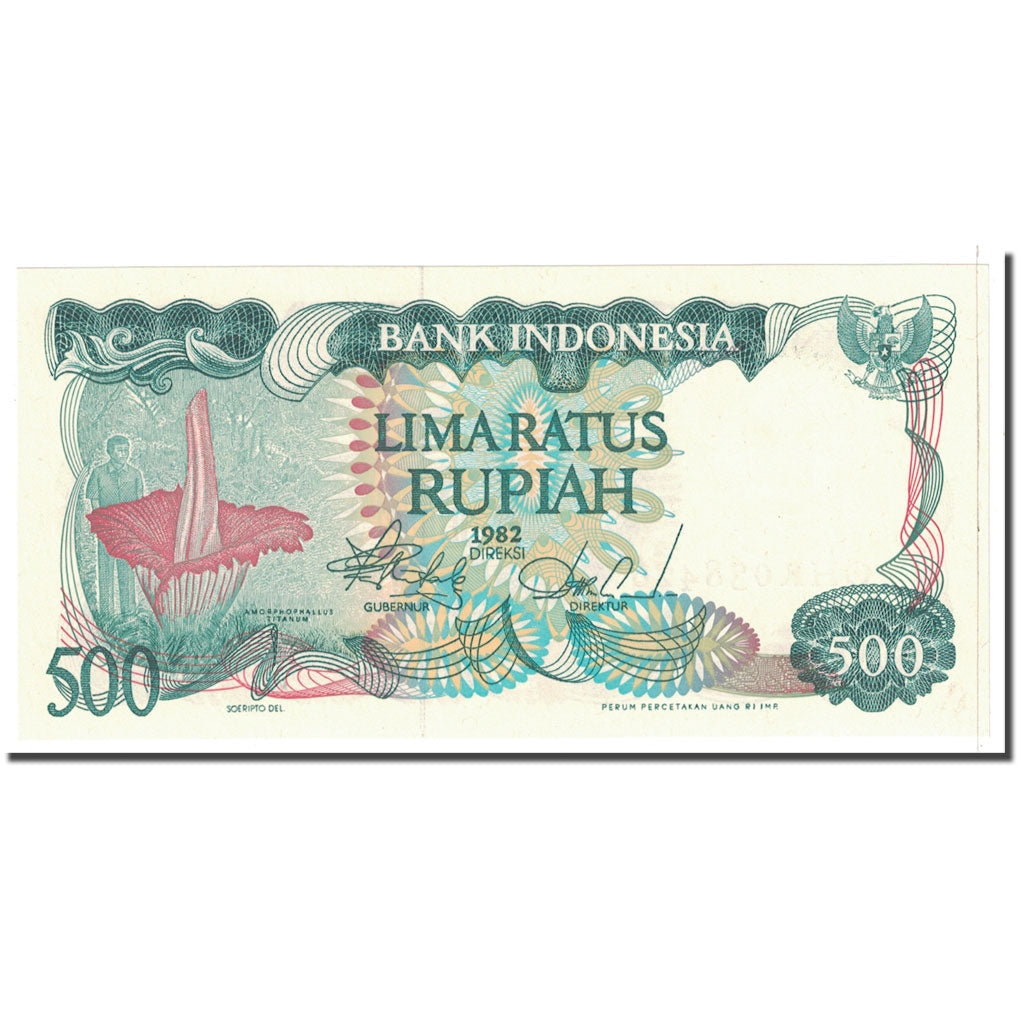 Billete, 500 Rupiah, 1982, Indonesia, KM:121, SC