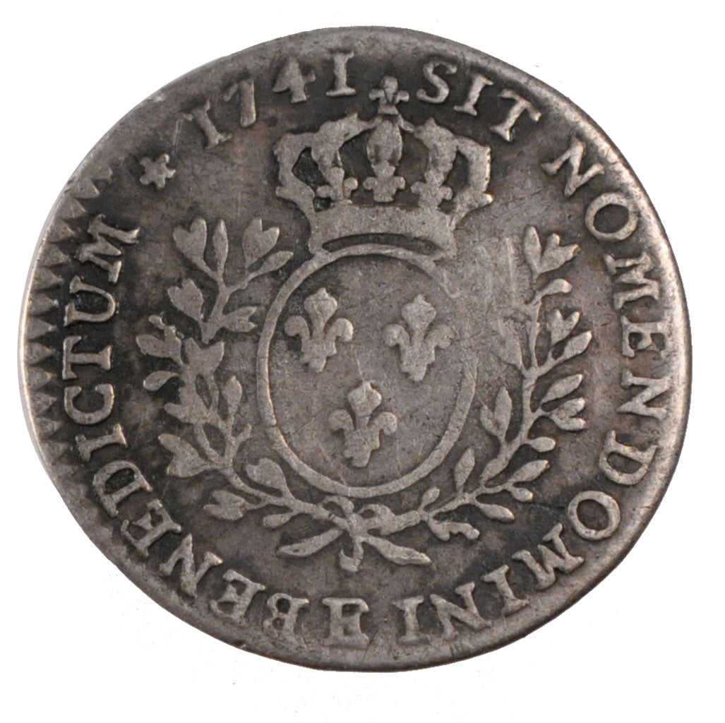 FRANCE, 1/10 Écu au bandeau, 12 Sols, 1/10 ECU, 1741, Tours, KM #511.7, ...