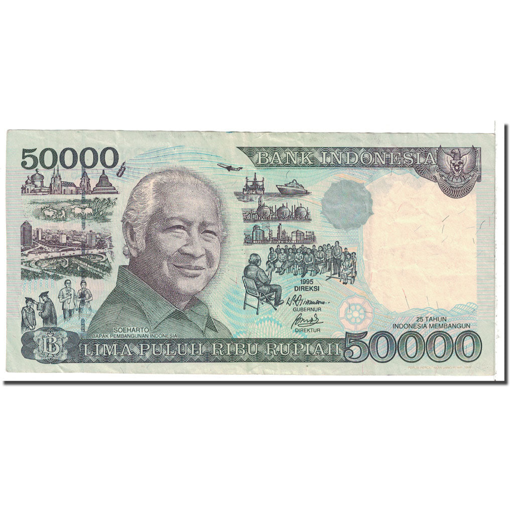 Banknote, Indonesia, 50,000 Rupiah, 1995, KM:136a, EF(40-45)
