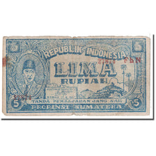 Banknote, Indonesia, 5 Rupiah, 1947, 1947-08-17, KM:S184, VG(8-10)