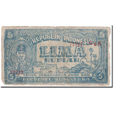 Banknote, Indonesia, 5 Rupiah, 1947, 1947-08-17, KM:S184, VG(8-10)