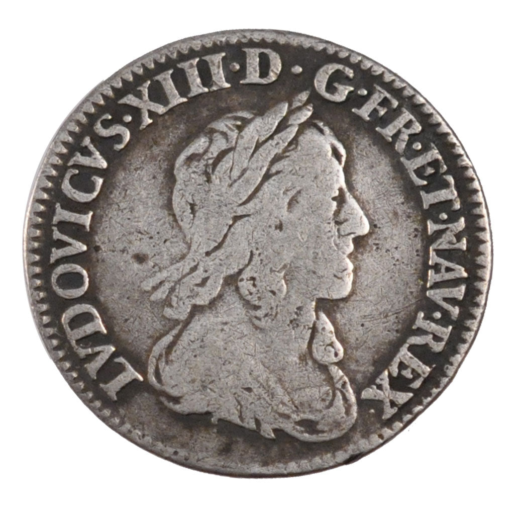 FRANCE, 1/12 Ecu, 1643, Paris, VF(20-25), Silver, Gadoury #46, 2.15