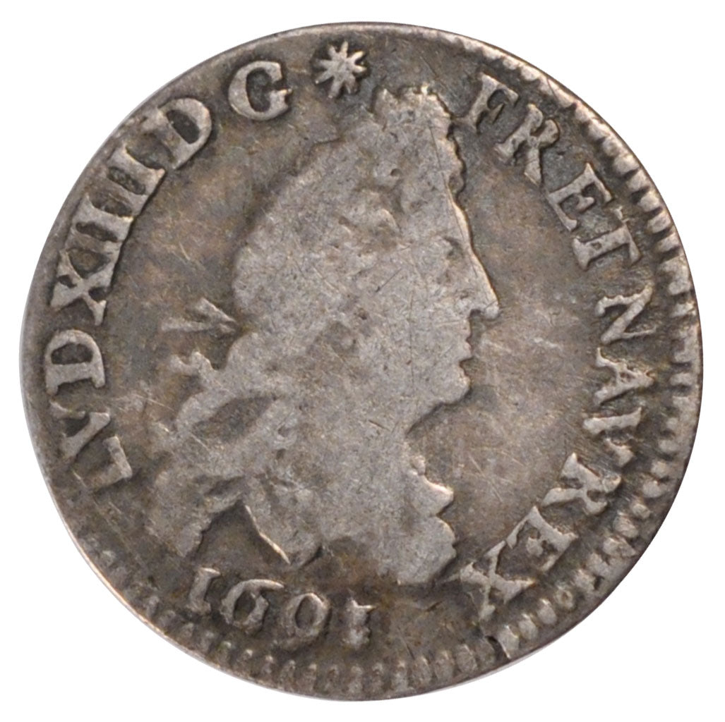 FRANCE, 4 Sols, 1690, Paris, VF(30-35), Silver, Gadoury #106, 1.43