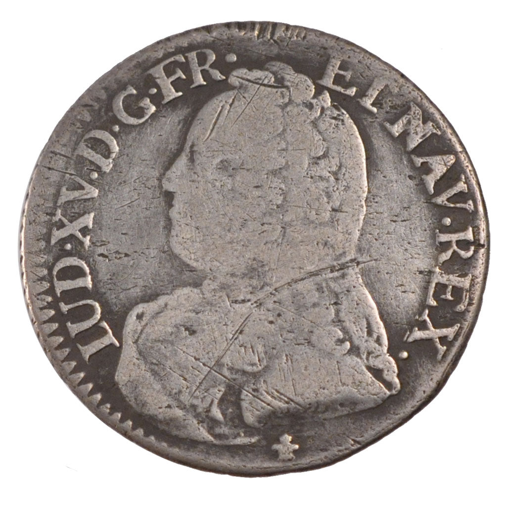FRANCE, 1/5 Ecu, 1726, Aix en Provence, F(12-15), Silver, Gadoury #298, 5.59