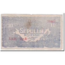 Banknote, Indonesia, 10 Rupiah, 1948, 1948-01-01, KM:S190c, VF(20-25)