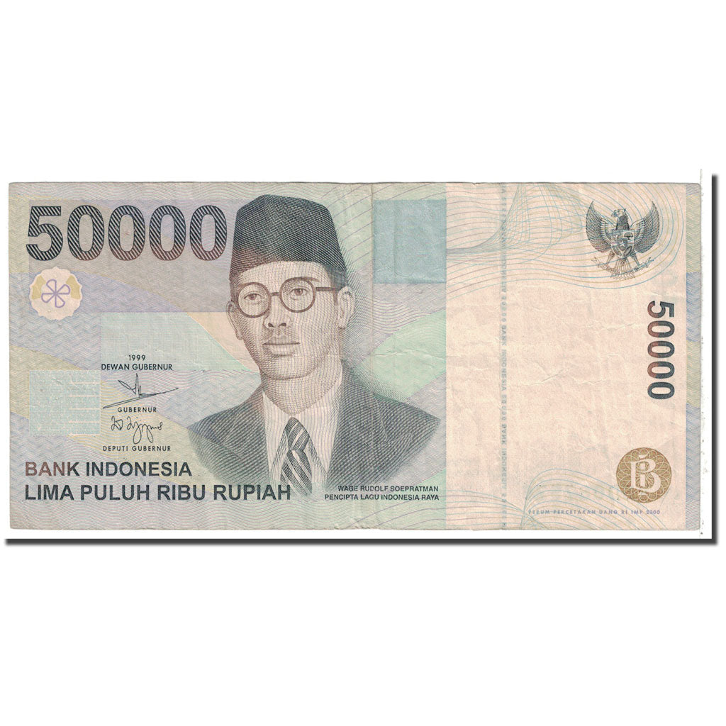 Banknote, Indonesia, 50,000 Rupiah, 1999, KM:139a, VF(20-25)