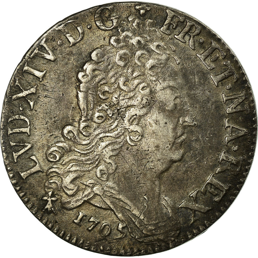 Coin, France, Louis XIV, 10 Sols aux couronnes de Metz, 10 Sols-1/8 Ecu, 1705