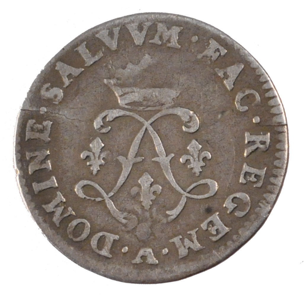 FRANCE, 4 Sols aux 2 L, 4 Sols, 1692, Paris, VF(20-25), Silver, Gadoury #106,...