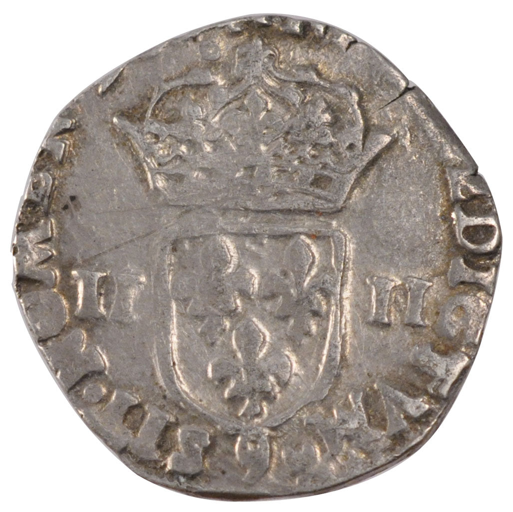 FRANCE, 1/4 Ecu, 1579, Rennes, VF(20-25), Silver, Duplessy #1133, 9.59