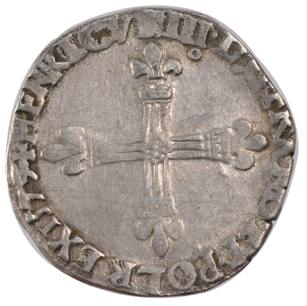FRANCE, 1/4 Ecu, 1579, Rennes, VF(20-25), Silver, Duplessy #1133, 9.59