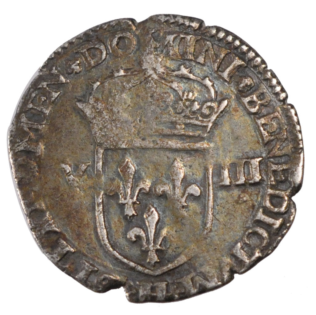 FRANCE, 1/8 Ecu, 1601, La Rochelle, VF(20-25), Silver, 4.52