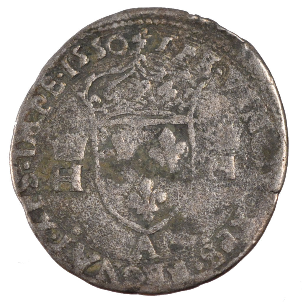 FRANCE, Teston, 1550, Paris, VG(8-10), Silver, 6.63