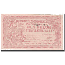 Banknot, Indonesia, 25 Rupiah, 1948, 1948-01-17, KM:S191a, AU(55-58)