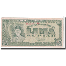 Banknote, Indonesia, 5 Rupiah, 1947, 1947-01-01, KM:21, VF(20-25)