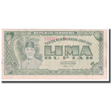 Banknote, Indonesia, 5 Rupiah, 1947, 1947-01-01, KM:21, VF(30-35)