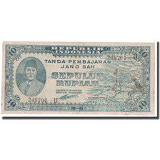 Banknote, Indonesia, 10 Rupiah, 1945, 1945-10-17, KM:19, VF(20-25)