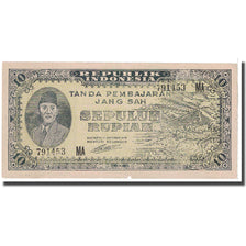 Banknote, Indonesia, 10 Rupiah, 1945, 1945-10-17, KM:19, VF(30-35)