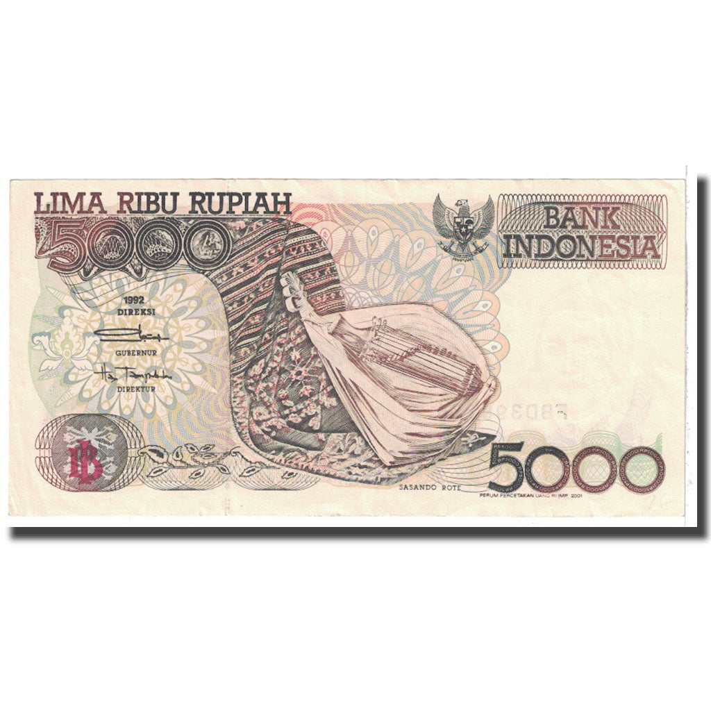 Banconote, Indonesia, 5000 Rupiah, 1992, KM:130a, SPL