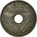 Monnaie, France, État français, 20 Centimes, 1944, Paris, SUP, Zinc