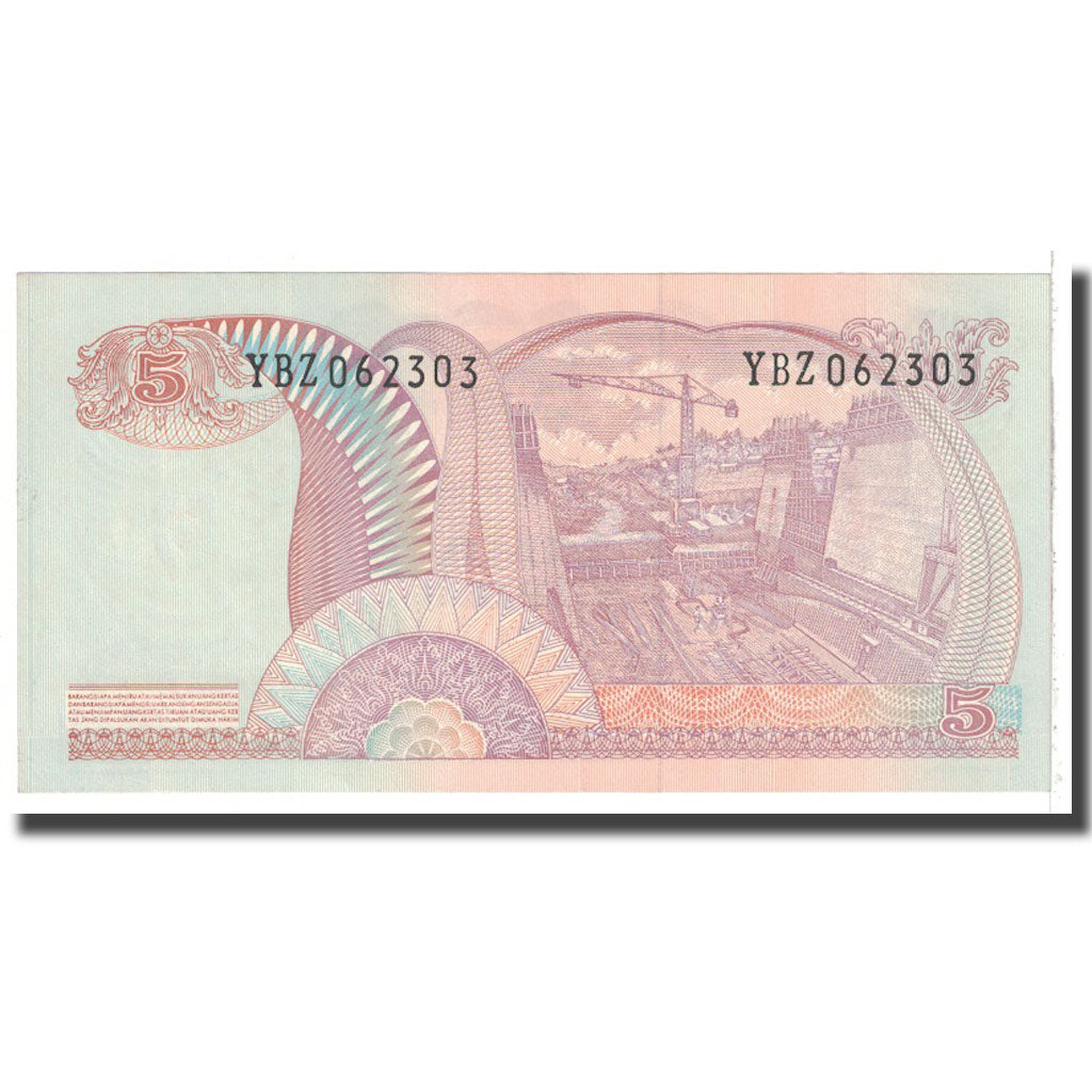 Billete, 5 Rupiah, 1968, Indonesia, KM:104a, SC