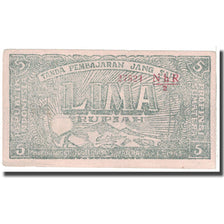 Banknote, Indonesia, 5 Rupiah, 1948, 1948-01-01, KM:S189b, AU(50-53)