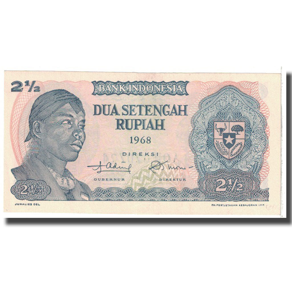 Billete, 2 1/2 Rupiah, 1968, Indonesia, KM:103a, SC