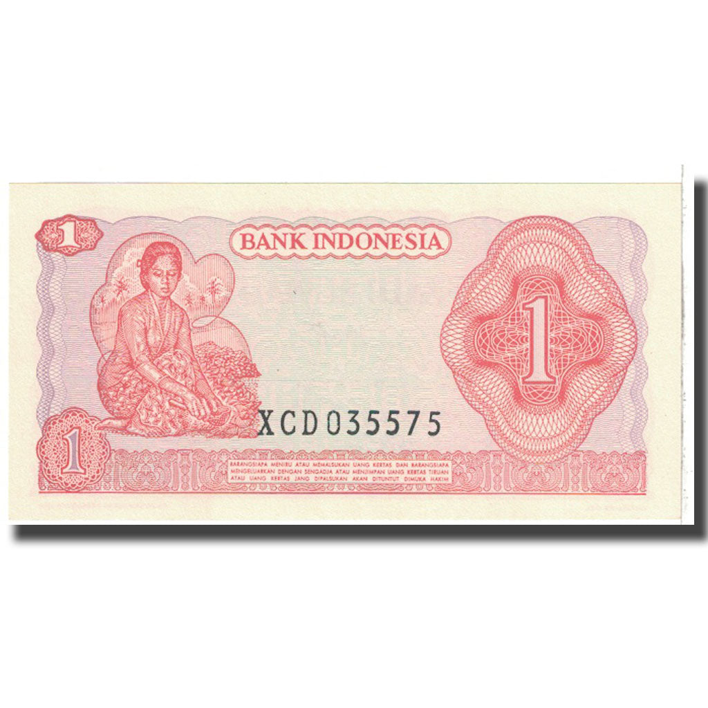 Billete, 1 Rupiah, 1968, Indonesia, KM:102a, SC