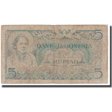 Banknote, Indonesia, 5 Rupiah, 1952, KM:42, VG(8-10)