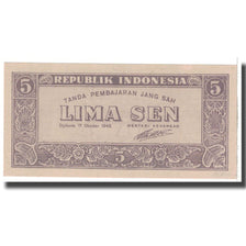 Banknote, Indonesia, 5 Sen, 1945, 1945-10-17, KM:14, AU(50-53)
