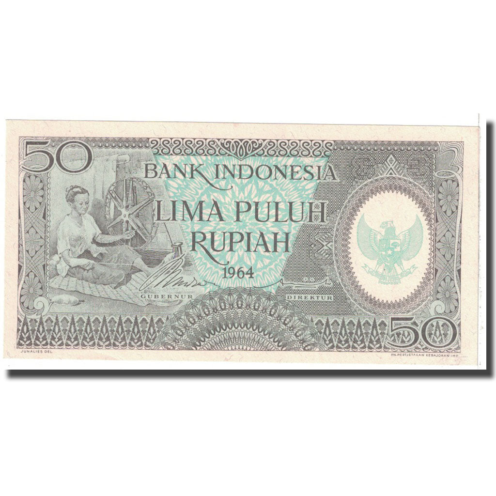 Biljet, Indonesië, 50 Rupiah, 1964, KM:96, SPL
