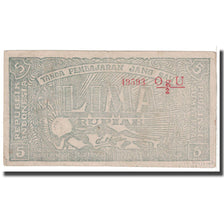 Banknote, Indonesia, 5 Rupiah, 1948, 1948-11-01, KM:S189b, VF(20-25)