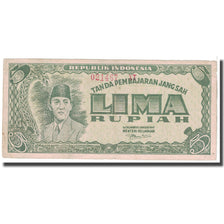 Banknote, Indonesia, 5 Rupiah, 1947, 1947-11-01, KM:21, VF(20-25)