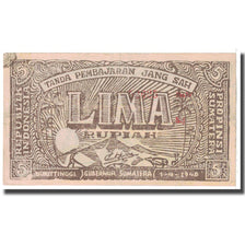 Banknote, Indonesia, 5 Rupiah, 1948, 1948-04-01, KM:S192c, VF(20-25)