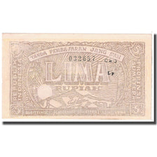 Banknote, Indonesia, 5 Rupiah, 1948, 1948-04-01, KM:S192c, AU(50-53)