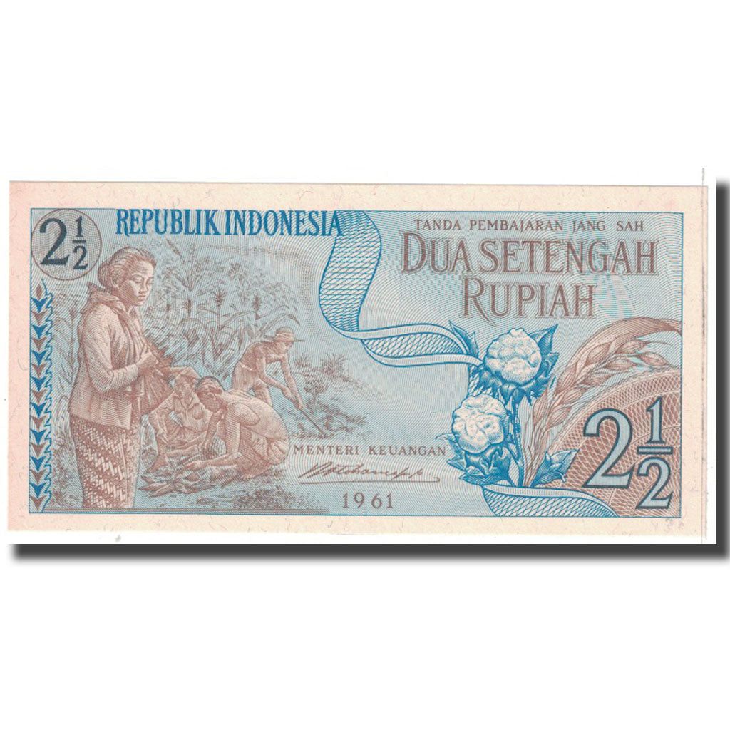 Geldschein, Indonesien, 2 1/2 Rupiah, 1961, KM:79, VZ