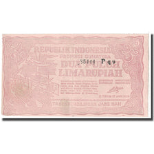 Banknote, Indonesia, 25 Rupiah, 1948, 1948-01-17, KM:S191a, EF(40-45)