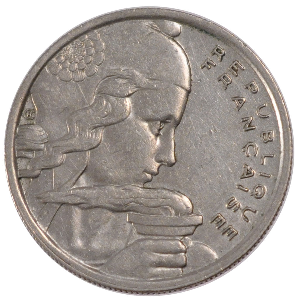 FRANCE, 100 Francs, 1958, EF(40-45), Cupro-nickel, 6.02