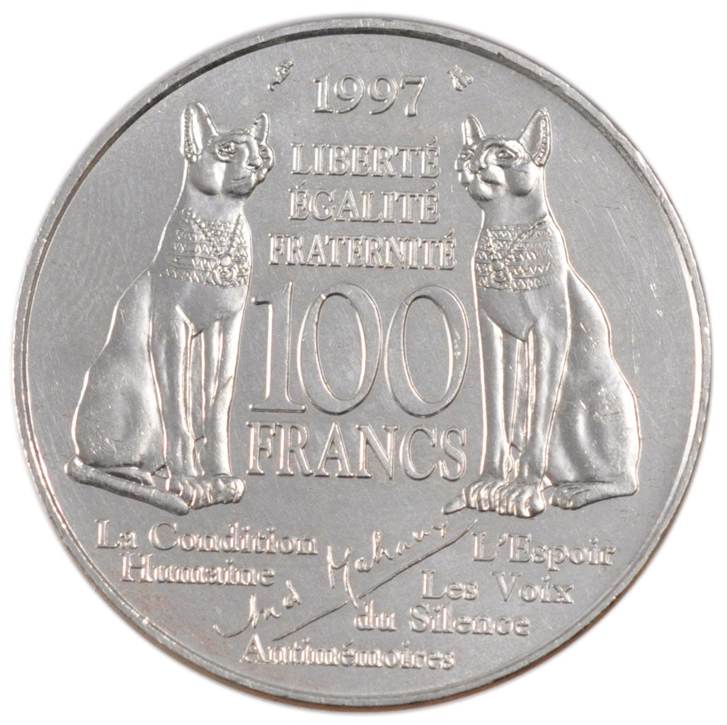 FRANCE, 100 Francs, 1997, MS(60-62), Silver, Gadoury #954, 15.20