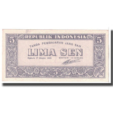 Banknote, Indonesia, 5 Sen, 1945, 1945-10-17, KM:14, AU(55-58)