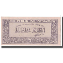 Banknote, Indonesia, 5 Sen, 1945, 1945-10-17, KM:14, AU(55-58)
